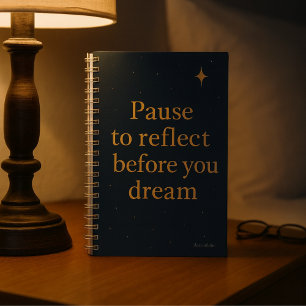 Cuaderno Pausa para Reflexionar  – Minimalista Azul Mediano