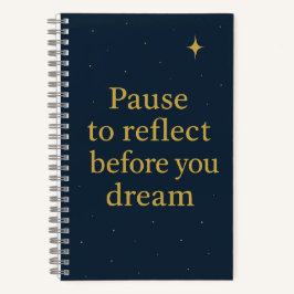 Cuaderno Pause to Reflect – Midnight Blue Minimalist