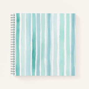 Cuaderno Pauta de franja vertical acuarela acuática costera