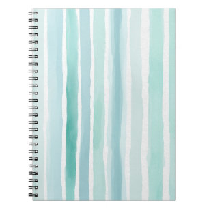 Cuaderno Pauta de franja vertical acuarela acuática costera