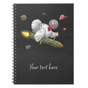 Cuaderno Pavo Cohete Espacial