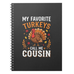 Cuaderno Pavo de Acción de Gracias de la familia del primo