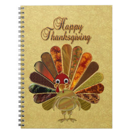 Cuaderno Pavo de Acción de Gracias Feliz Colorido