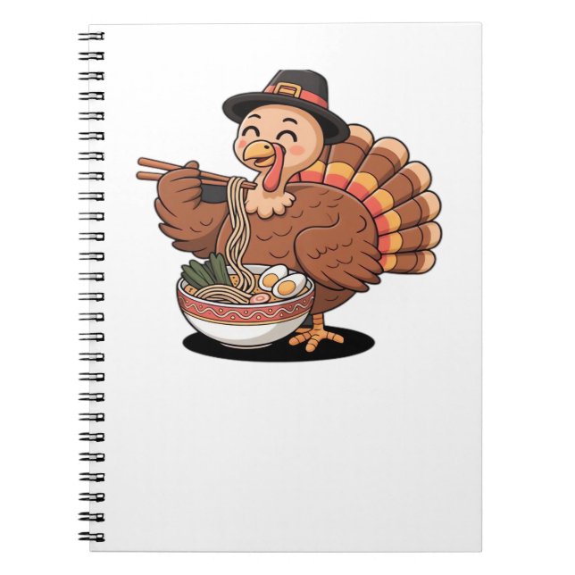 Cuaderno pavo de agradecimiento come ramen camiseta sobredi (Frente)