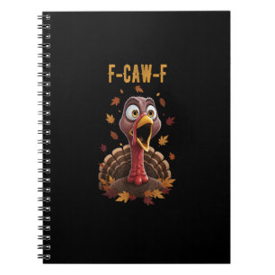 Cuaderno Pavo divertido F-Caw-F gráfico de ave