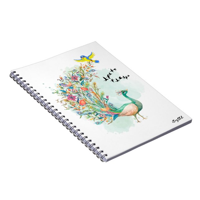 Cuaderno pavo real (Lado Derecho)