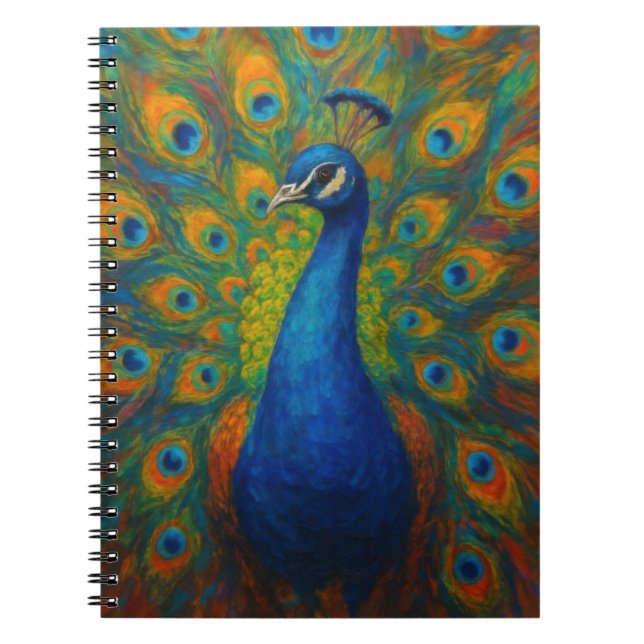 Cuaderno Pavo real acuarela (Frente)