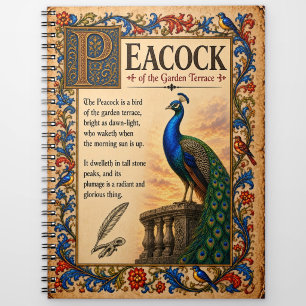 Cuaderno Pavo real, arte de bestiario medieval