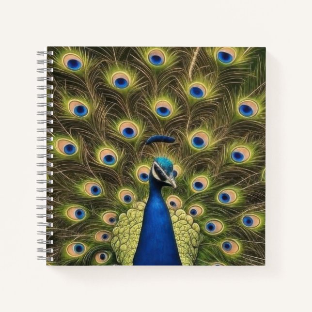 Cuaderno Pavo Real Azul (Anverso)