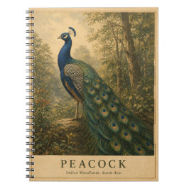 Cuaderno Pavo Real Bosques Indios VINTAGE
