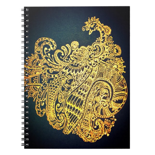 Cuaderno Pavo real de Paisley (Frente)