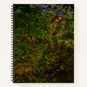Cuaderno Pavo real en el bosque (por Abbott Henderson Thaye