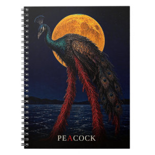 Cuaderno Pavo real Piernas brillantes gótico Surrealista