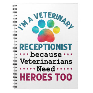 Cuaderno Paw de apreciación moderada del recepcionista vet