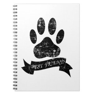 Cuaderno Paw De Perro Con Lazo