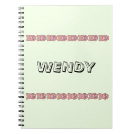 Cuaderno Paw imprime un nombre personalizado verde claro