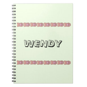 Cuaderno Paw imprime un nombre personalizado verde claro