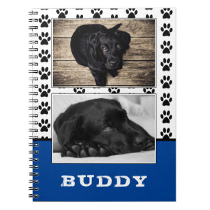 Cuaderno Paw Print Blue Mascota Dog 2 Foto