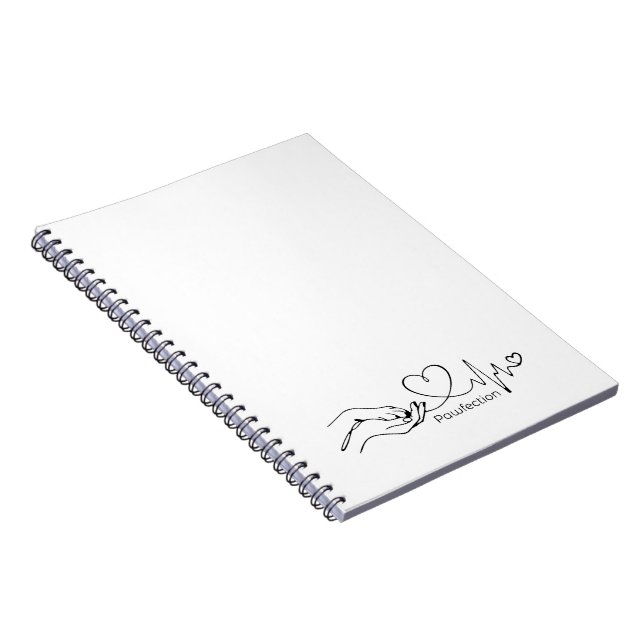Cuaderno Pawfection One-Line Art – Minimalist Dog Lover (Lado Derecho)