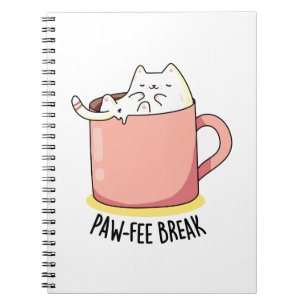 Cuaderno Pawfee Rompe Gracioso Gato Gato Gatito En Un Café