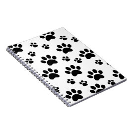 Cuaderno Pawprint blanco y negro