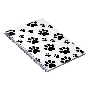 Cuaderno Pawprint blanco y negro