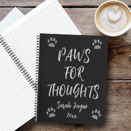 Cuaderno Paws for Thoughts Paw Imprimir bloc de notas de di