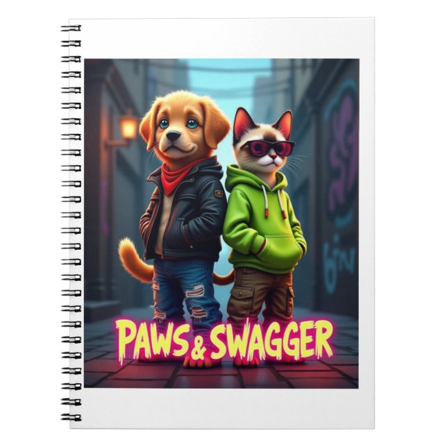 Cuaderno Paws & Swagger™ Lindo Inspirado en Mascotas – Esti (Frente)
