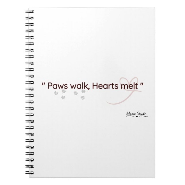 Cuaderno Paws Touch, Hearts Feel Notebook (Frente)