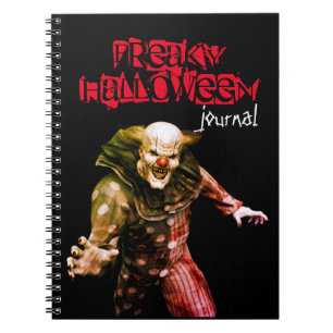Cuaderno Payaso aterrador 3D de Halloween espeluznante