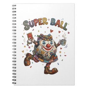 Cuaderno Payaso de Super Balón Personaje de Balón de Fútbo
