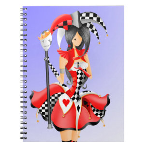 Cuaderno Payaso extravagante y rey de las marionetas rojo a
