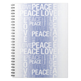 Cuaderno Paz Amor Blanco Púrpura