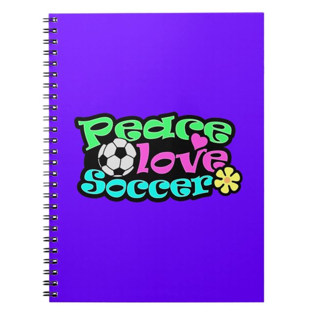 Cuaderno Paz, amor, fútbol; Retro (Frente)