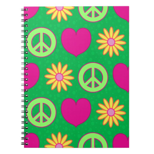 Cuaderno Paz Amor Margaritas (Frente)