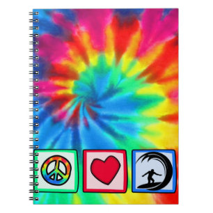 Cuaderno Paz, amor, practicando surf