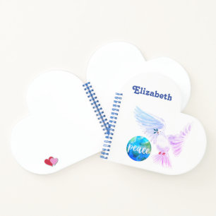 Cuaderno Paz en la Tierra Personalizable para portátiles co