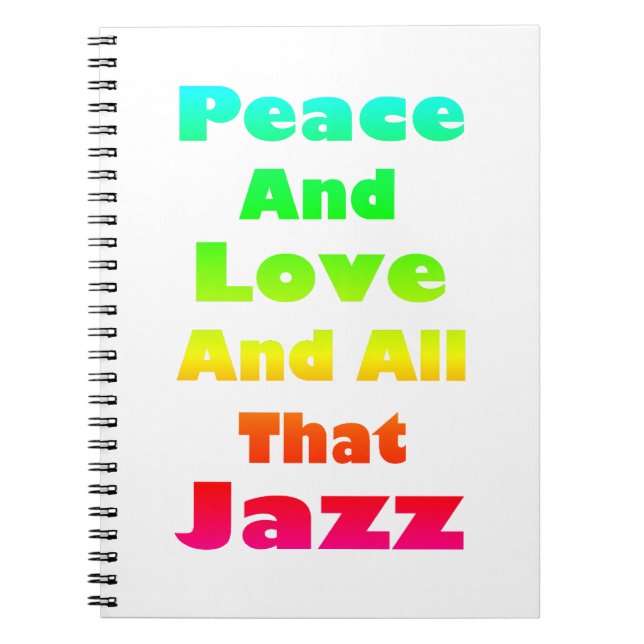 Cuaderno Paz y amor y todo ese jazz (Frente)