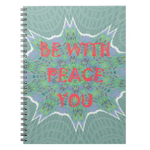 Cuaderno Peace Be With You Inspirador Graphic Art Text
