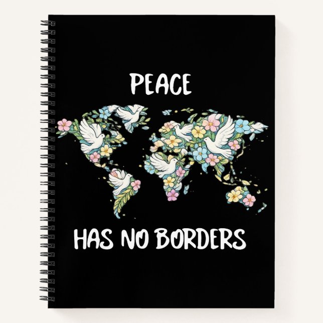 Cuaderno Peace Has No Borders (Anverso)