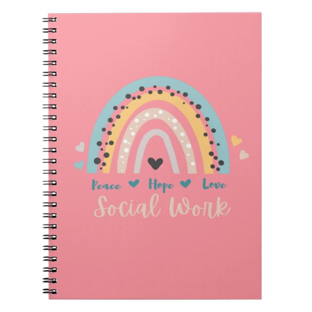 Cuaderno Peace Hope Love Social Work Notebook (Frente)