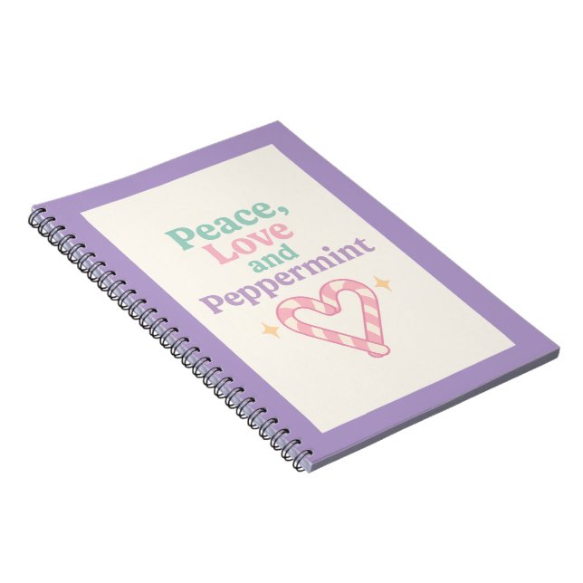 Cuaderno Peace, Love and Peppermint (Lado Derecho)