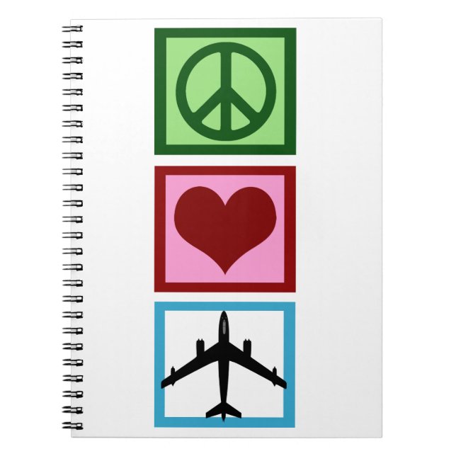 Cuaderno Peace Love Fly (Frente)