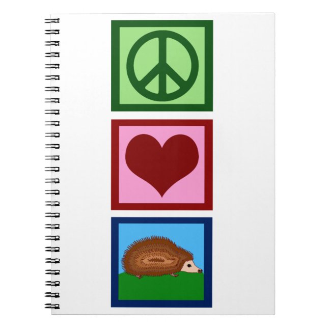 Cuaderno Peace Love Hedgehogs (Frente)