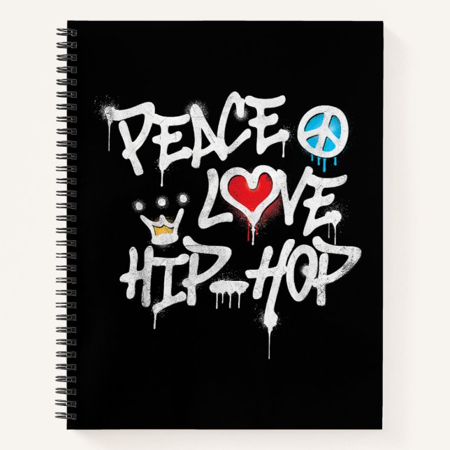 Cuaderno Peace Love Hip Hop Dance (Anverso)