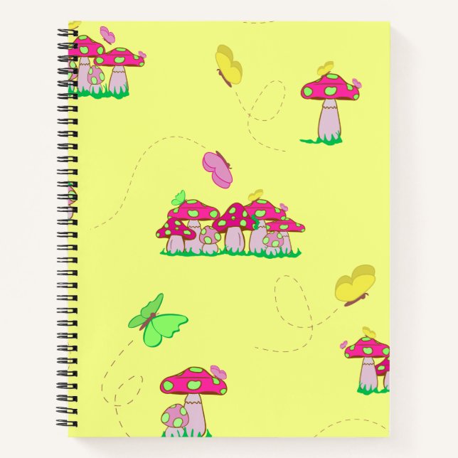 Cuaderno Peace Love Mushrooms (Anverso)