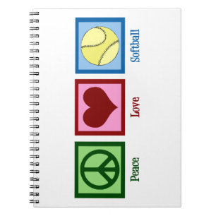Cuaderno Peace Love Sofball