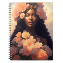 Peach Floral Black Woman Angélico Bloomcore