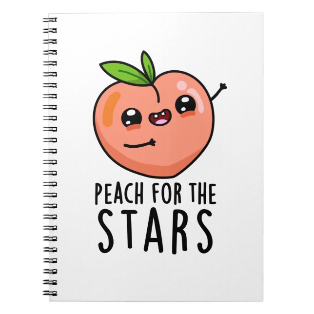Cuaderno Peach For The Stars Funny Fruit Pun (Frente)