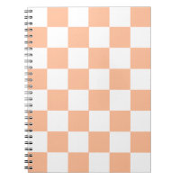 Peach Fuzz Checkered Gingham Pattern